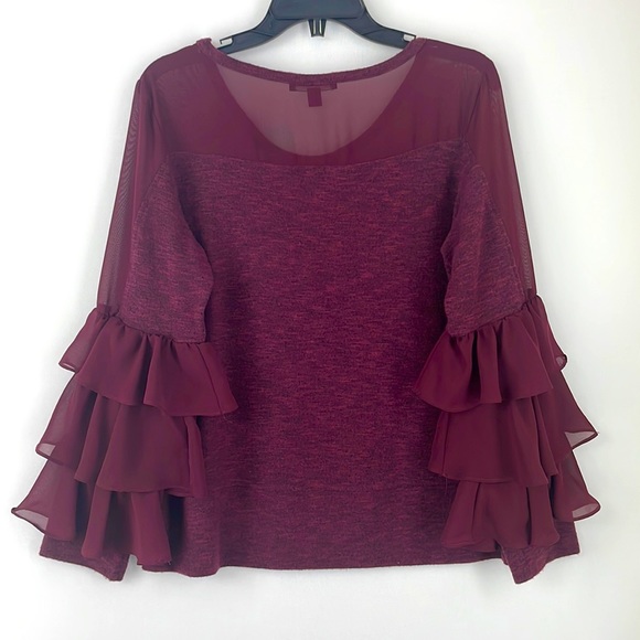 Internacional Concepts Ruffle Sleeves Blouse Size 2X - Picture 6 of 9